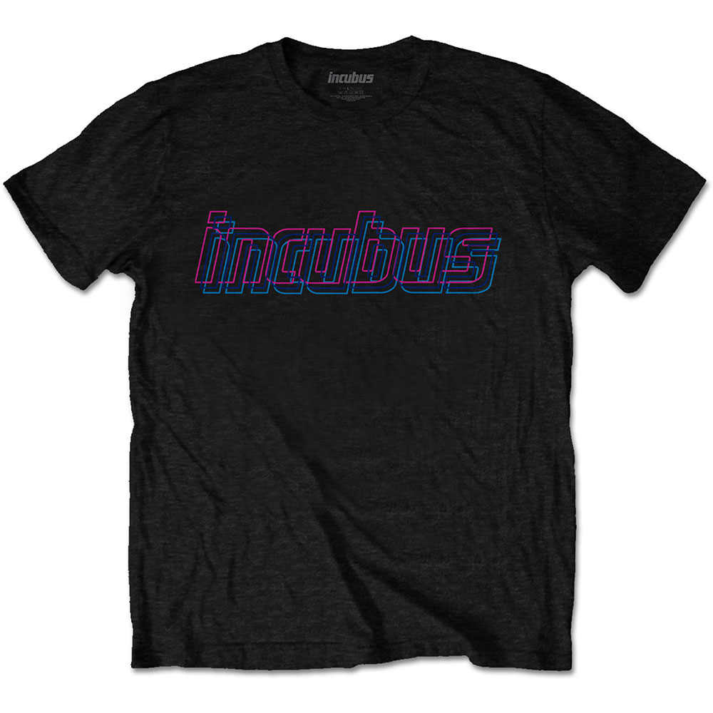 Incubus - Trippy Neon Heren Tshirt - Zwart